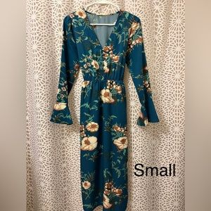 PROMESA Floral Midi Dress ( SMALL)